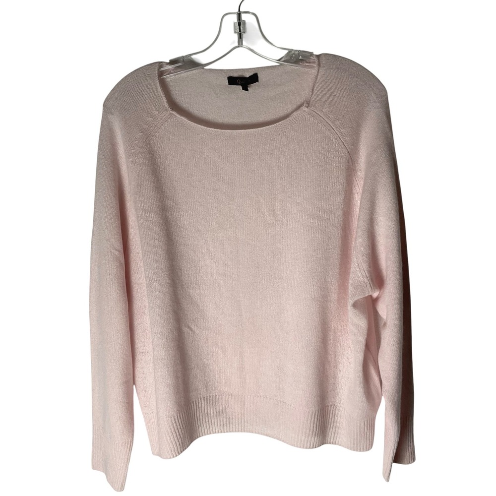 Quince Womens Cashmere Boatneck Sweater Lightweight Minimal Pink Size Medium